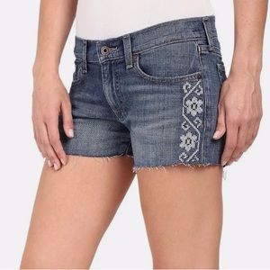 NWT Lucky Brand "The Cutoff" Frayed Stretch Denim Jean Shorts